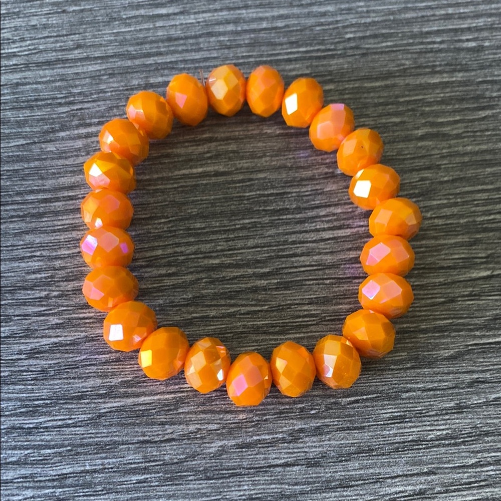Orange crystal Beaded Bracelet